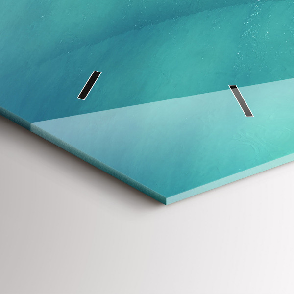 Horizontal wall clock Heart Island