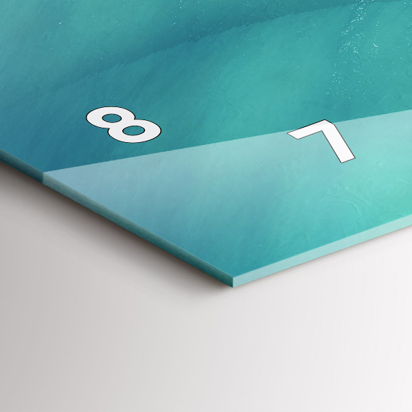 Horizontal wall clock Heart Island