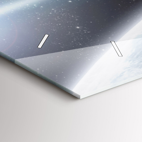 Horizontal wall clock Space Planets