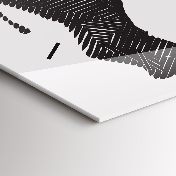 Horizontal wall clock Rhino line art