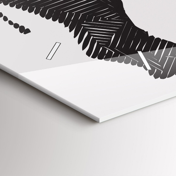 Horizontal wall clock Rhino line art