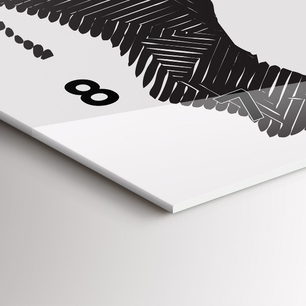 Horizontal wall clock Rhino line art