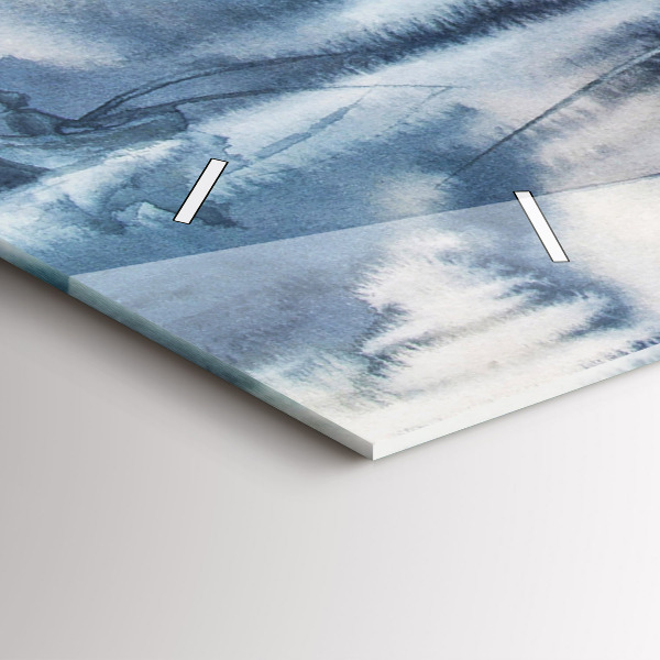 Horizontal wall clock Fisherman on the lake