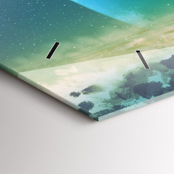 Horizontal wall clock Man in the moon