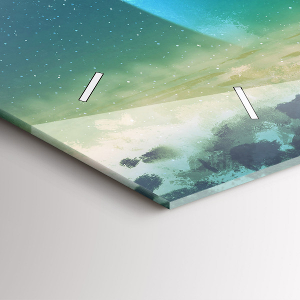 Horizontal wall clock Man in the moon