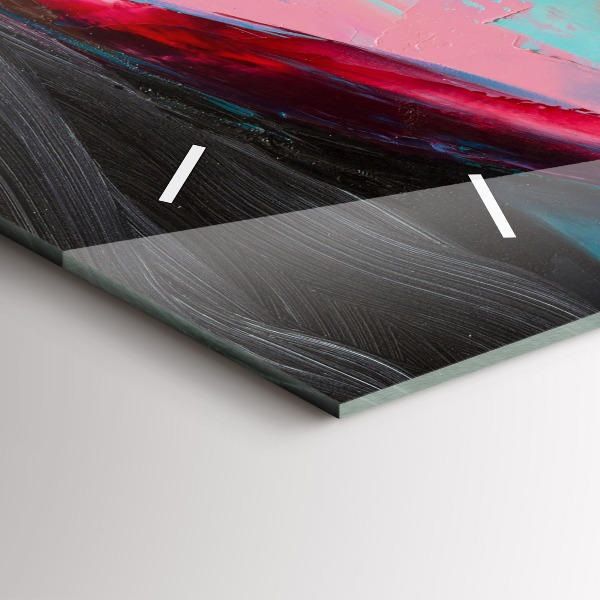 Horizontal wall clock Colorful Woman's Face