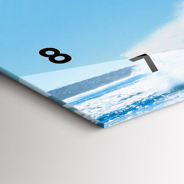 Horizontal wall clock Surfing in Hawaii