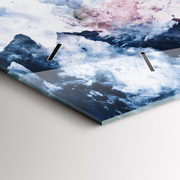 Horizontal wall clock Abstract mountain ranges