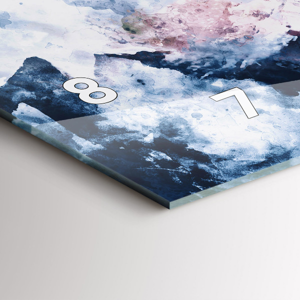 Horizontal wall clock Abstract mountain ranges