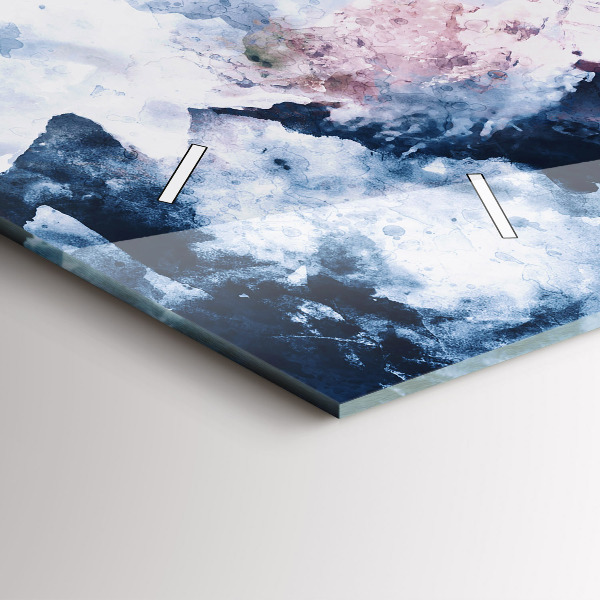 Horizontal wall clock Abstract mountain ranges