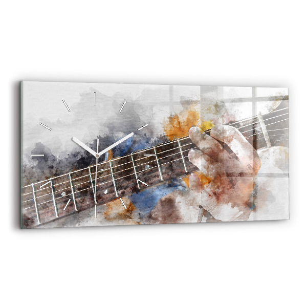 Horizontal wall clock Guitar