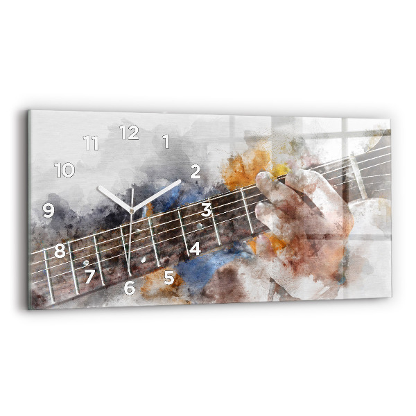 Horizontal wall clock Guitar