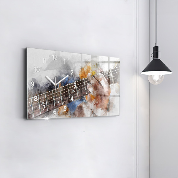 Horizontal wall clock Guitar