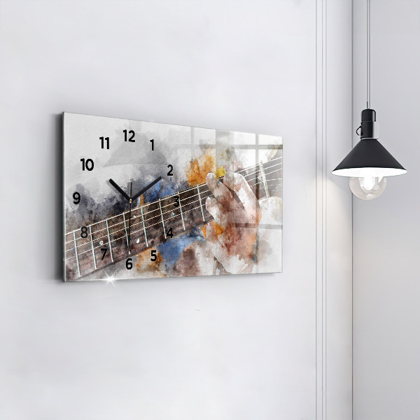 Horizontal wall clock Guitar