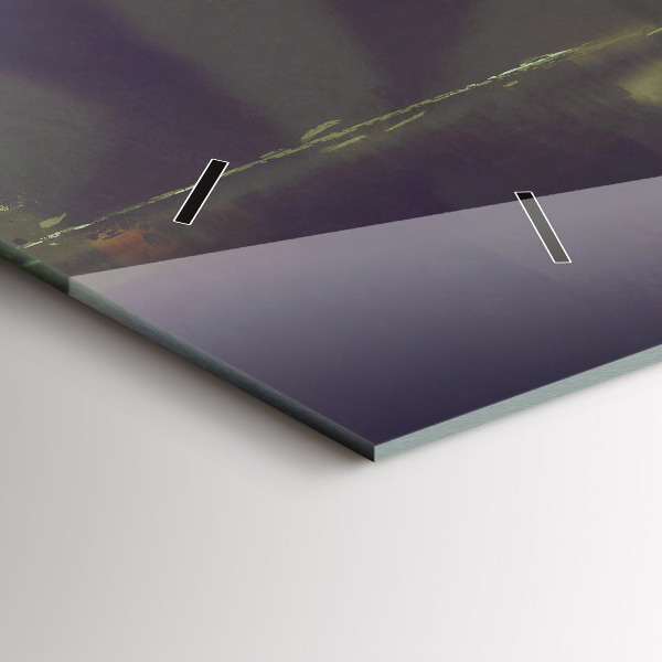 Horizontal wall clock People with umbrellas