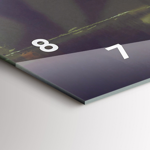 Horizontal wall clock People with umbrellas