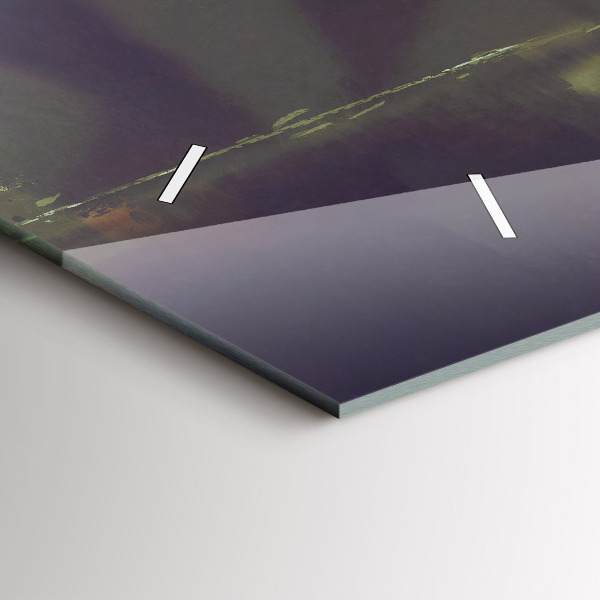 Horizontal wall clock People with umbrellas