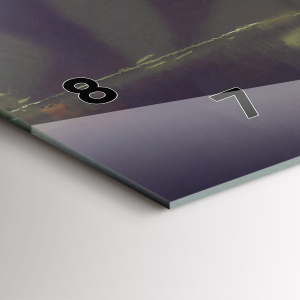 Horizontal wall clock People with umbrellas