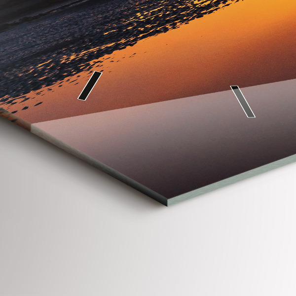 Horizontal wall clock Runner and sunset
