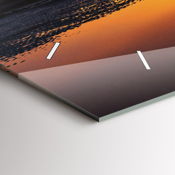 Horizontal wall clock Runner and sunset