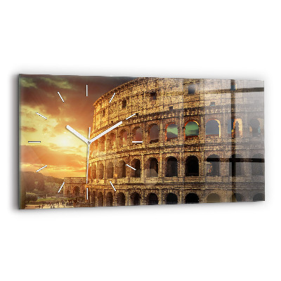 Horizontal wall clock Roman Colosseum