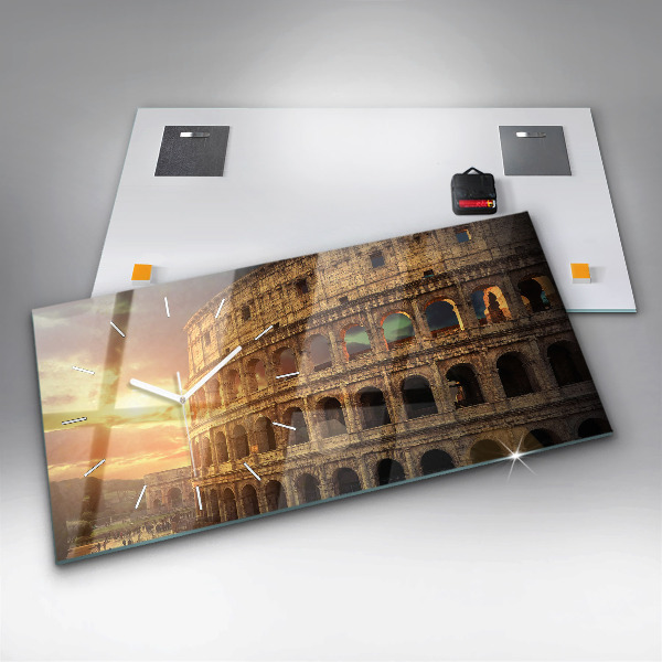 Horizontal wall clock Roman Colosseum