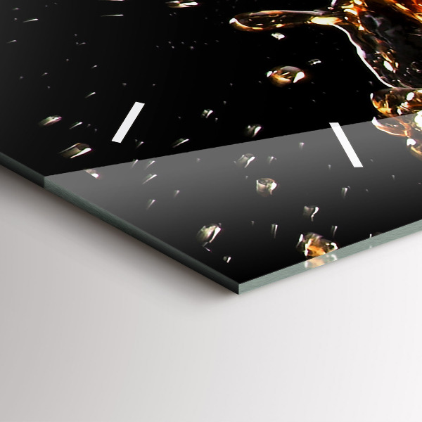 Horizontal wall clock Drink with ice