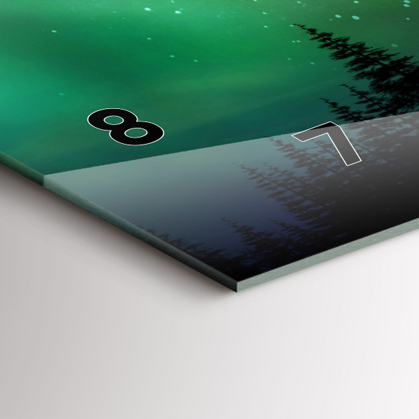 Horizontal wall clock Northern lights