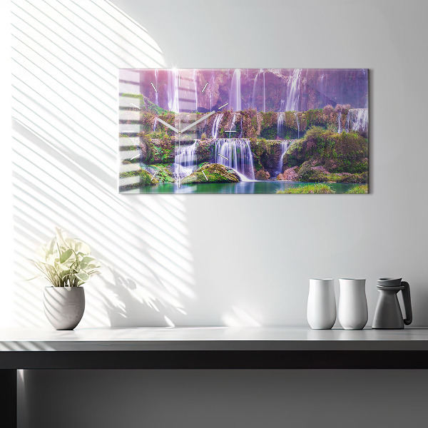 Horizontal wall clock Jiulong Waterfall China
