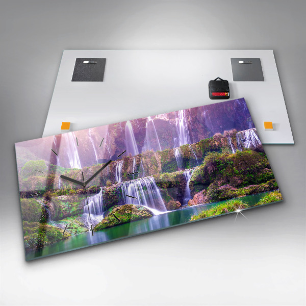 Horizontal wall clock Jiulong Waterfall China