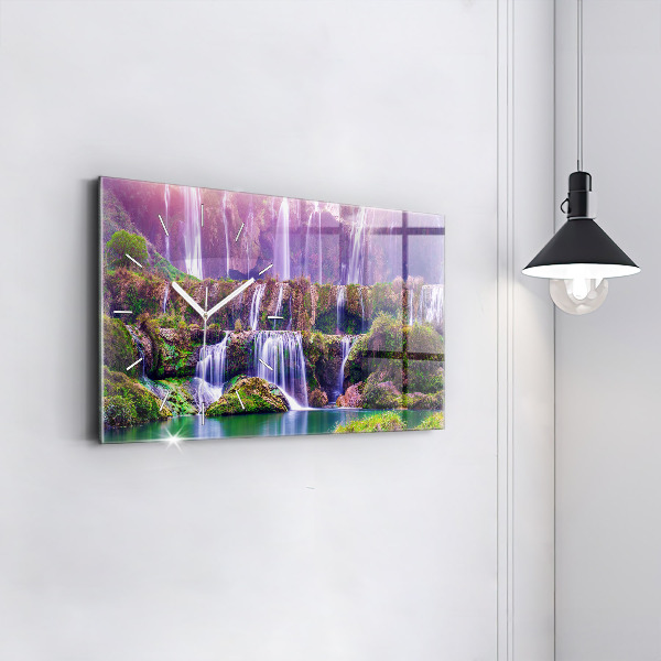 Horizontal wall clock Jiulong Waterfall China