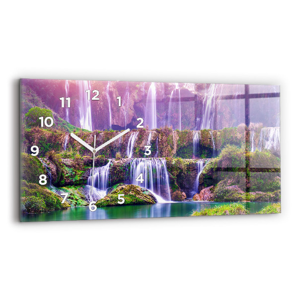 Horizontal wall clock Jiulong Waterfall China