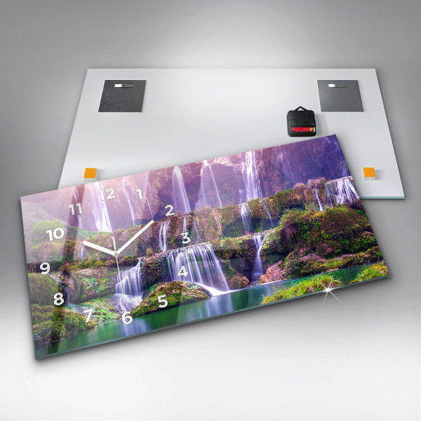 Horizontal wall clock Jiulong Waterfall China