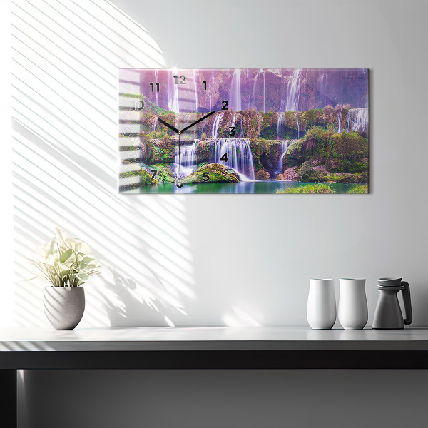 Horizontal wall clock Jiulong Waterfall China