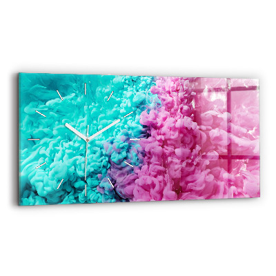 Horizontal wall clock Modern art - spots