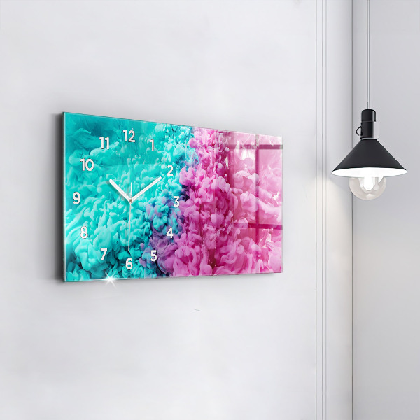 Horizontal wall clock Modern art - spots