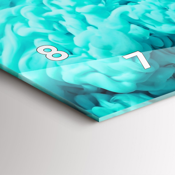 Horizontal wall clock Modern art - spots