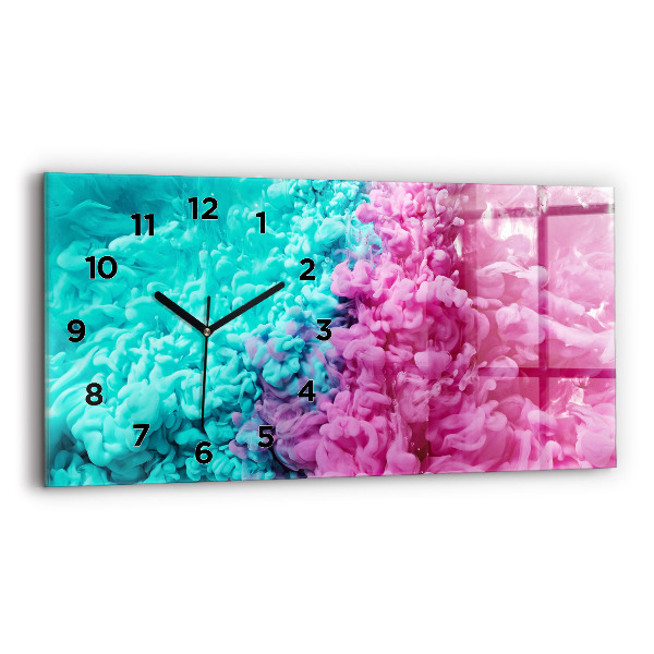 Horizontal wall clock Modern art - spots