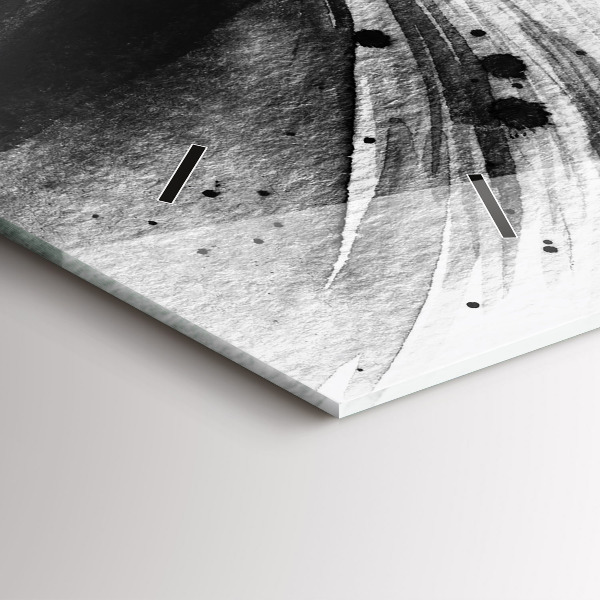 Horizontal wall clock Woman in a hat