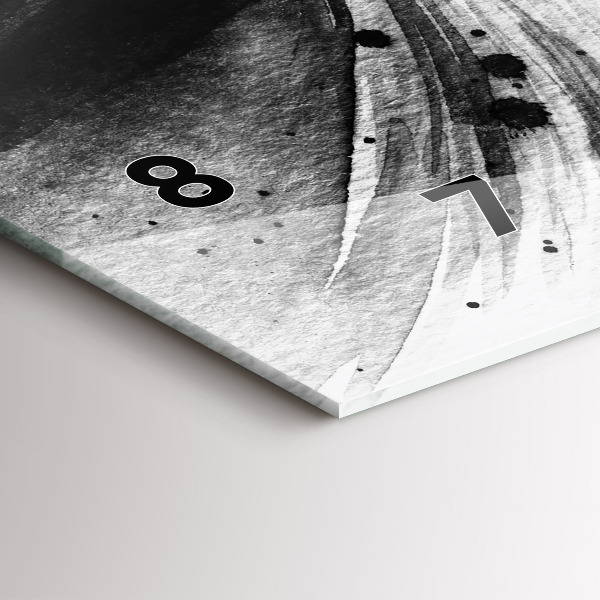 Horizontal wall clock Woman in a hat