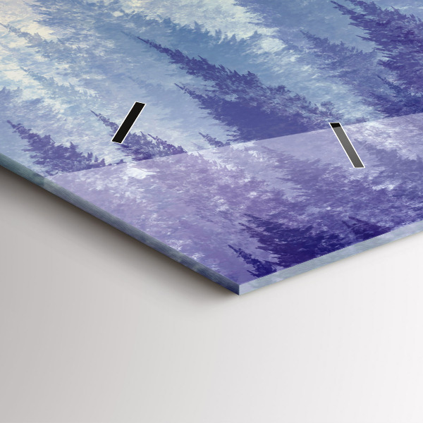 Horizontal wall clock Forest in the Fog