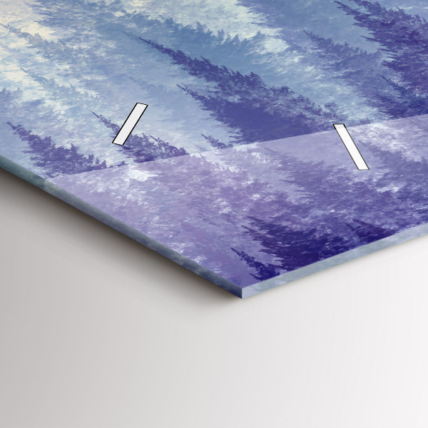 Horizontal wall clock Forest in the Fog