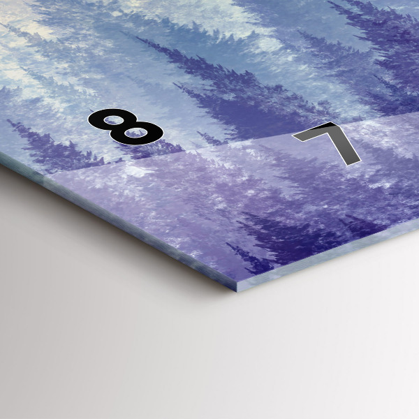 Horizontal wall clock Forest in the Fog