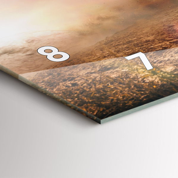 Horizontal wall clock Man on a motorcycle