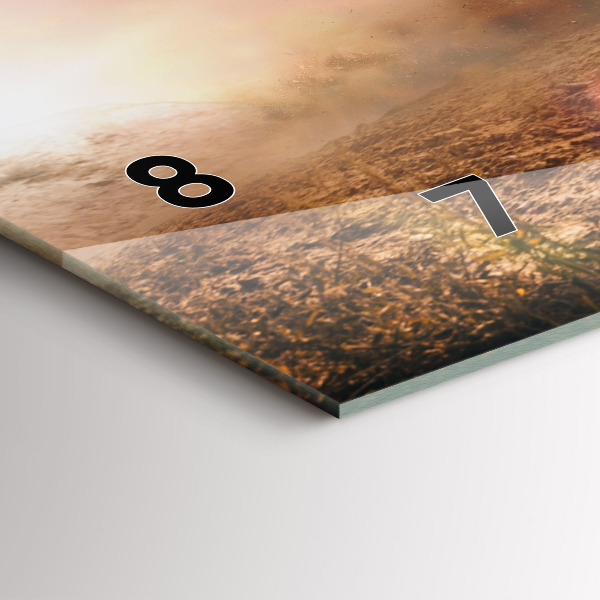 Horizontal wall clock Man on a motorcycle