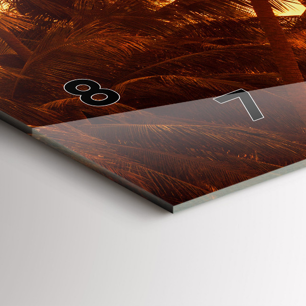 Horizontal wall clock Sunny palm trees