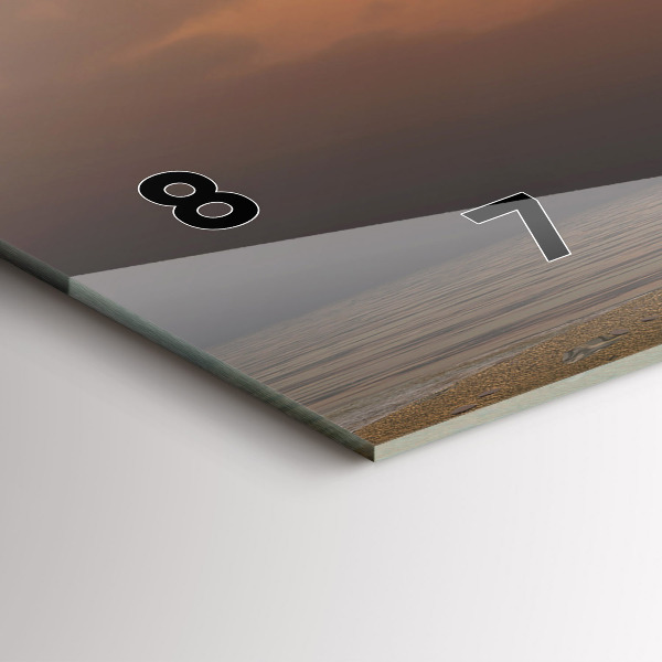 Horizontal wall clock Animals Sunset