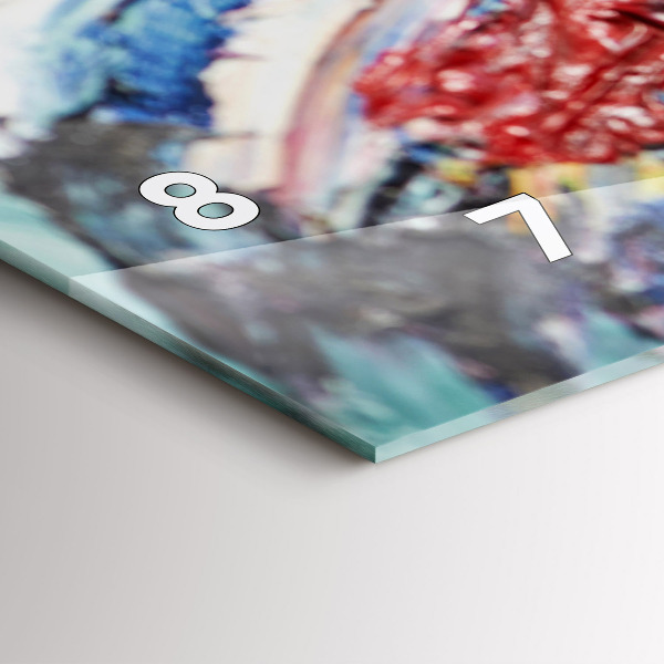 Horizontal wall clock Fragment of oil art