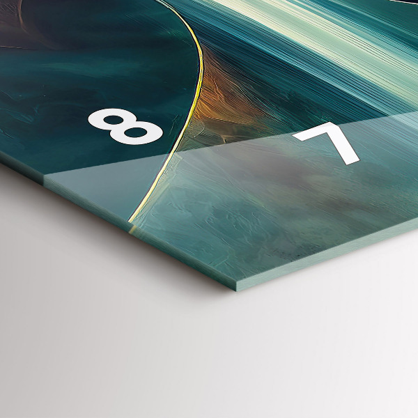 Horizontal wall clock Flowing waterfall background