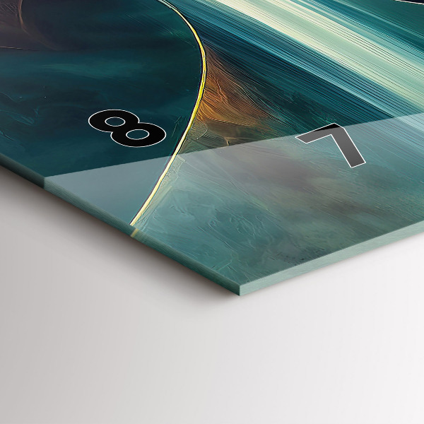 Horizontal wall clock Flowing waterfall background